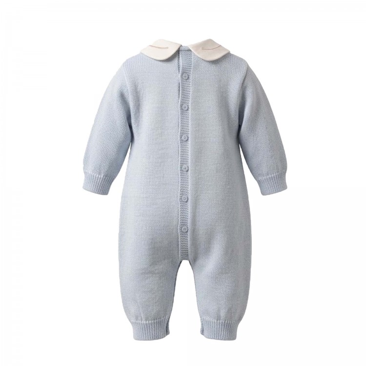MARLU' Tutina celeste a trecce neonato