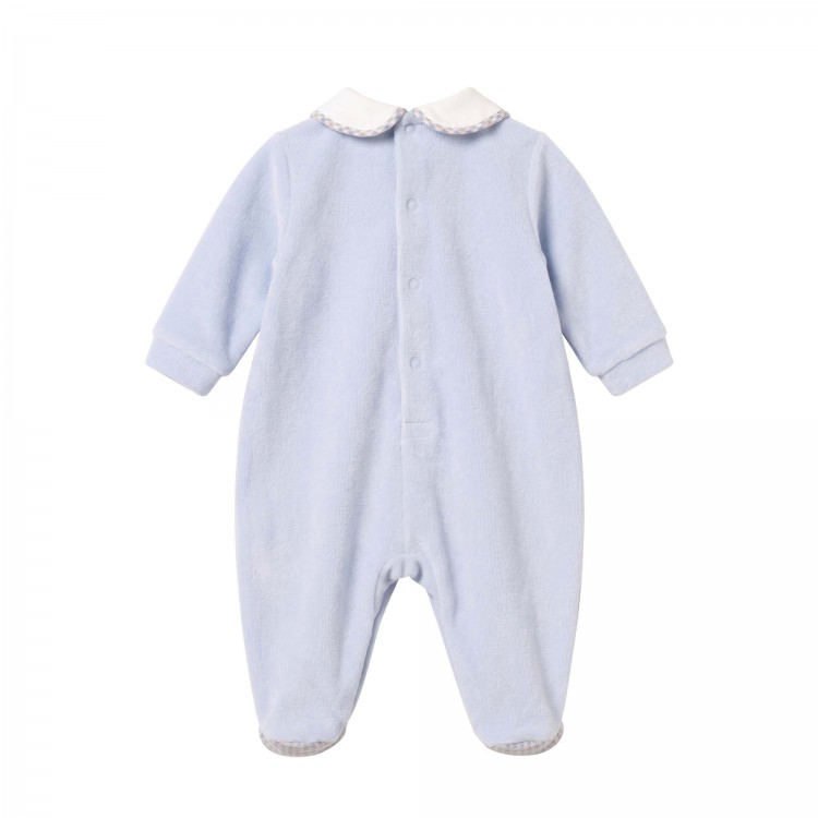 MARLU' Tutina celeste in ciniglia neonato