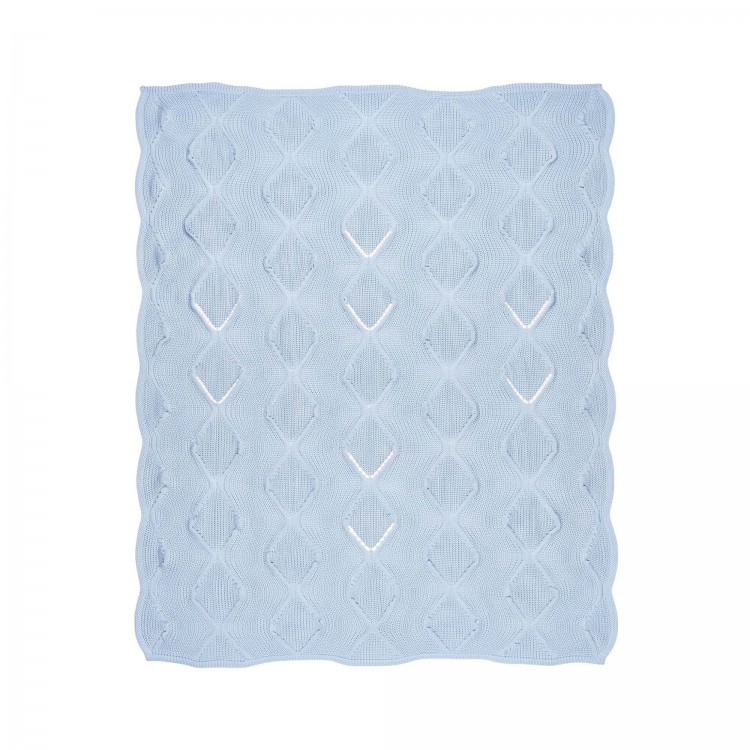 MARLU' Copertina celeste in filato neonato