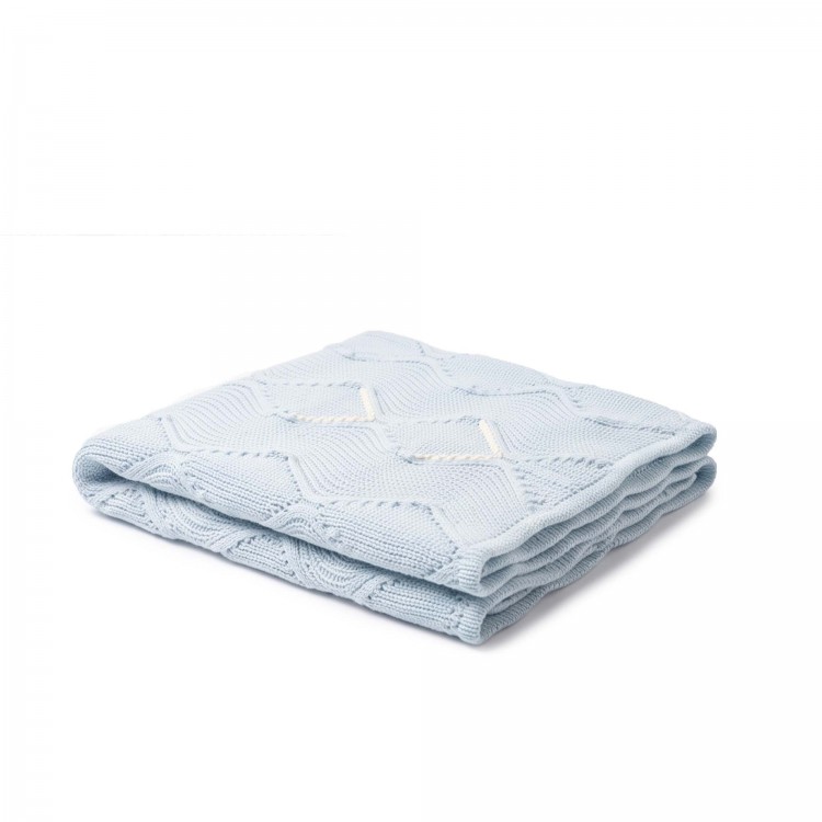 MARLU' Copertina celeste in filato neonato