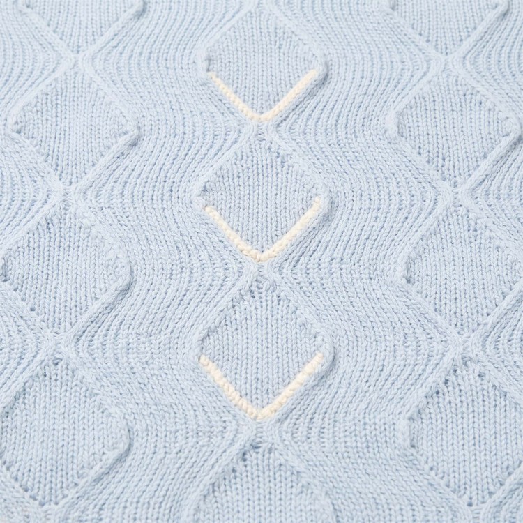 MARLU' Copertina celeste in filato neonato
