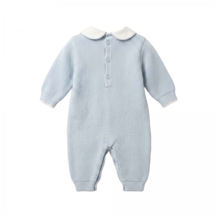 MARLU' Tutina celeste in filato neonato