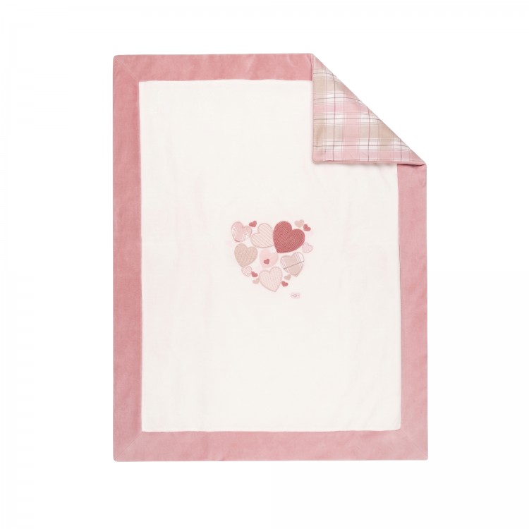 MARLU' Copertina rosa in ciniglia neonata