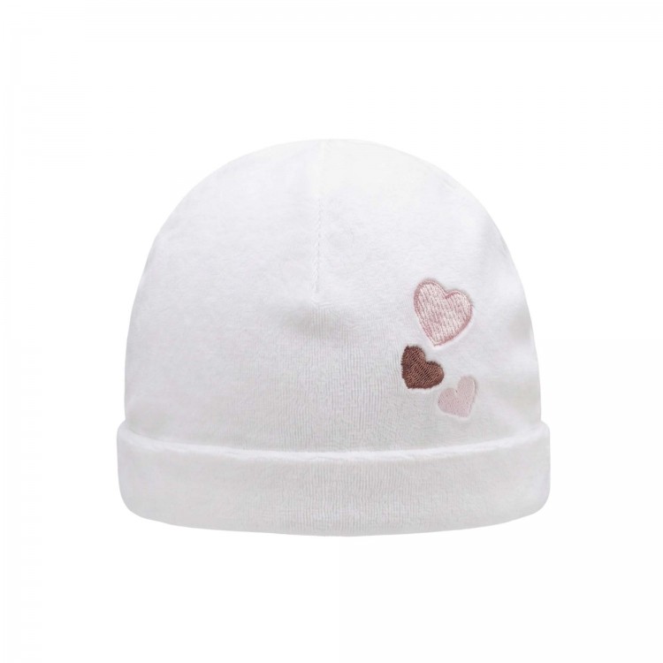 MARLU' Cappellino bianco in ciniglia neonata