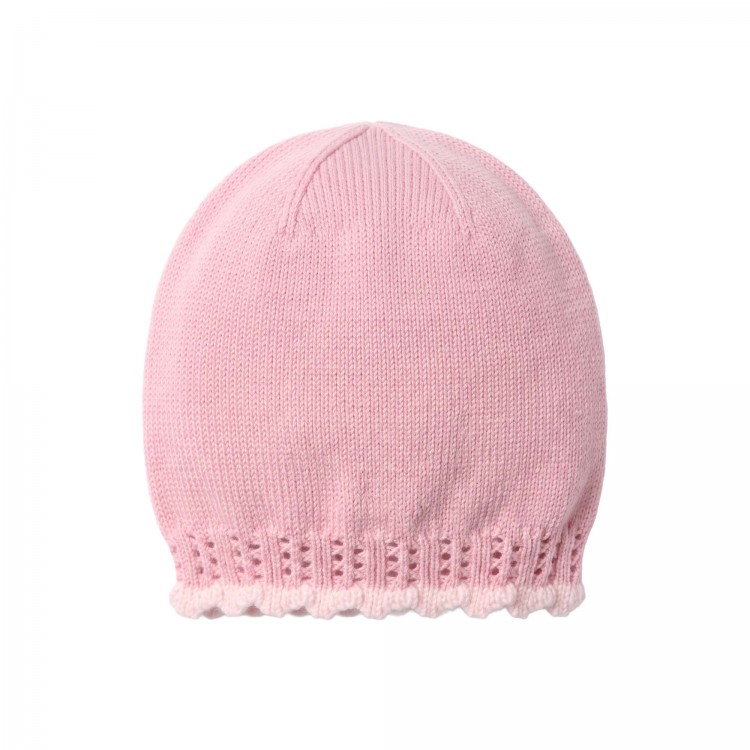 MARLU' Cappellino rosa con roselline neonata