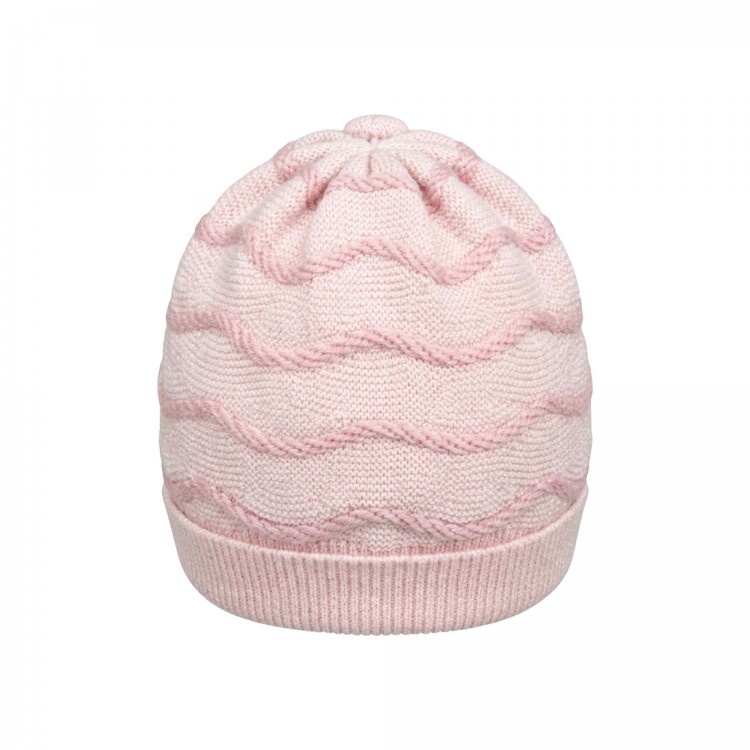 MARLU' Cappellino rosa in filato neonata