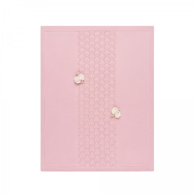 MARLU' Copertina rosa con fiori neonata