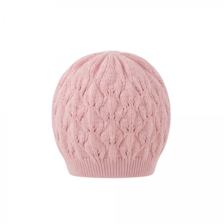 MARLU' Cappellino rosa con fiore neonata