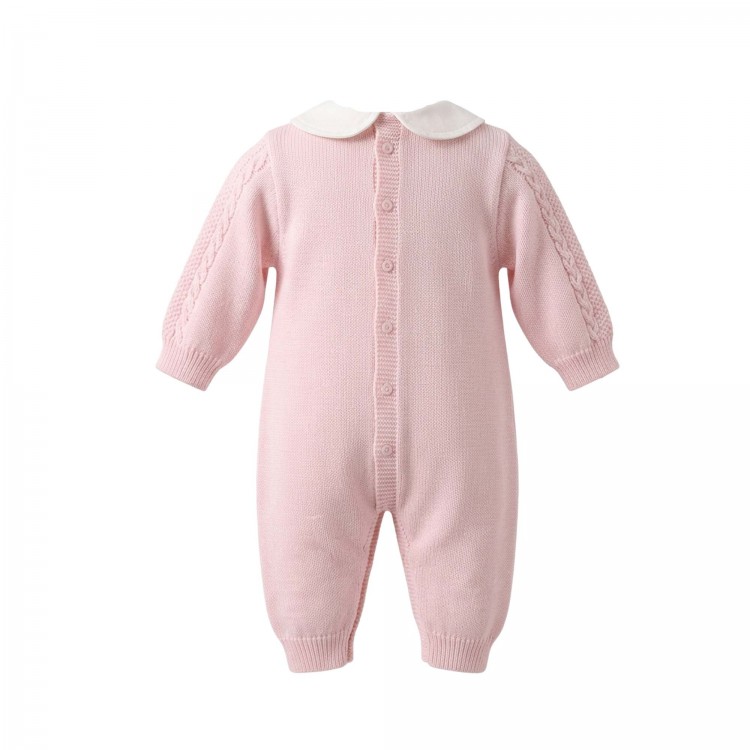 MARLU' Tutina rosa con fiori neonata