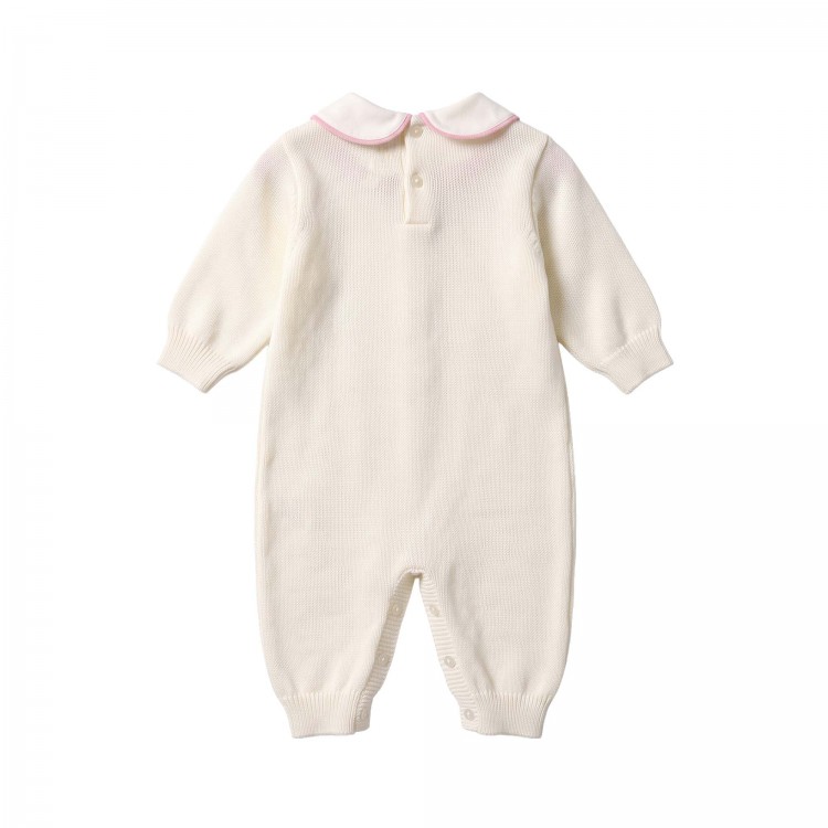 MARLU' Tutina bianca con fiori neonata