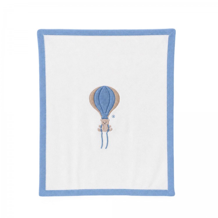 MARLU' Copertina bianca mongolfiera neonato