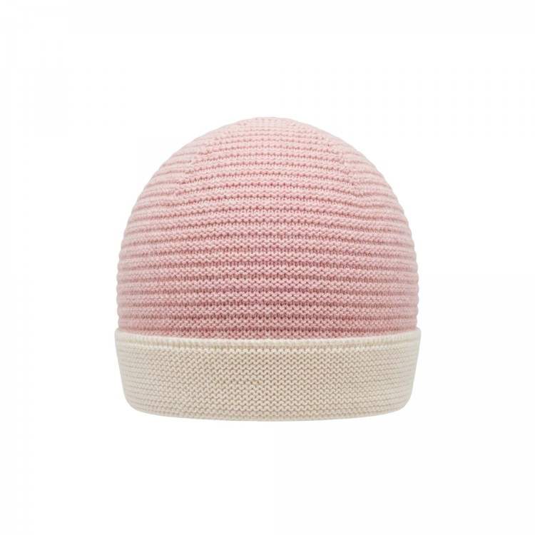 MARLU' Cappellino rosa in filato neonata