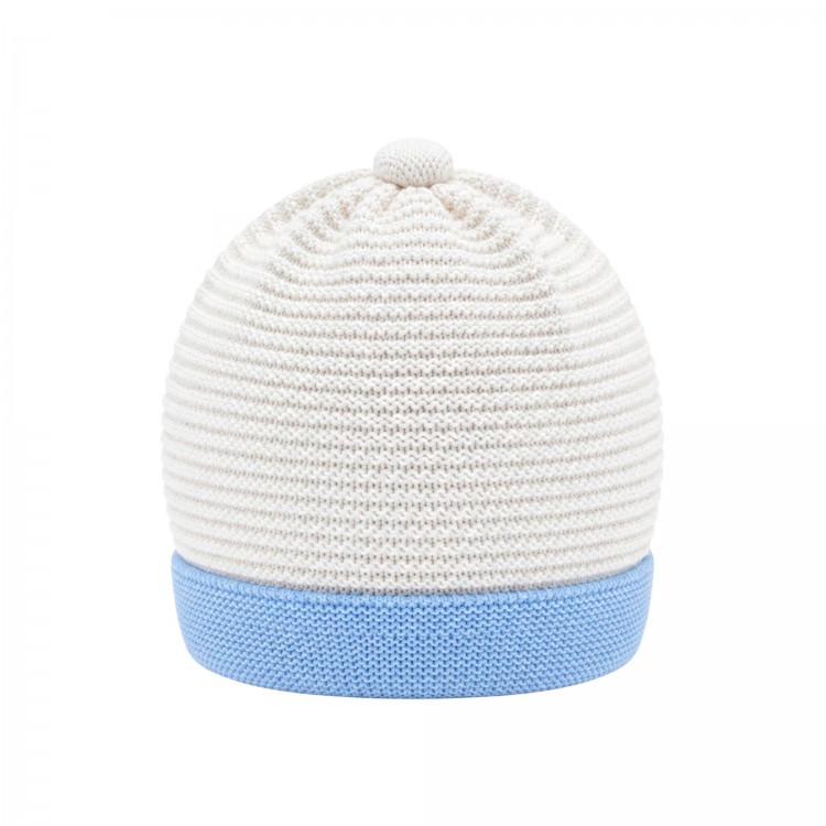 MARLU' Cappellino bianco in filato neonato