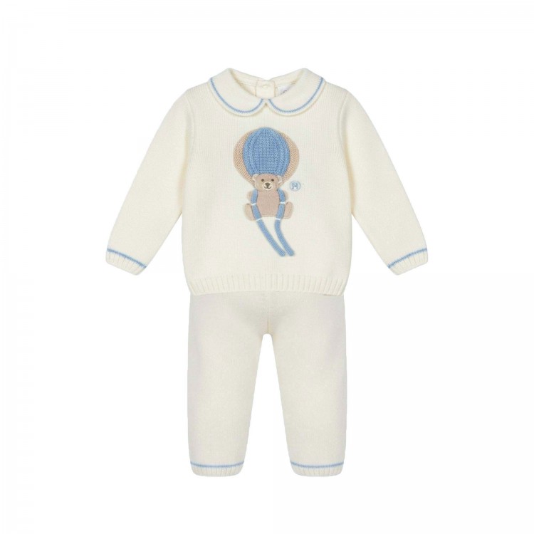 MARLU' Completo bianco mongolfiera neonato