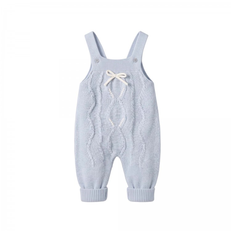 MARLU' Completo celeste con salopette neonato