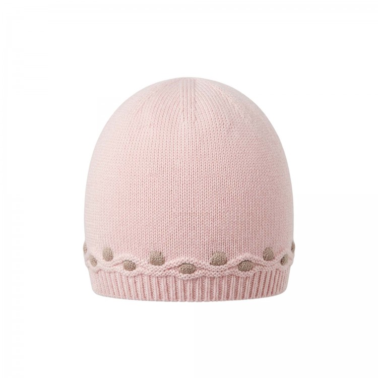 MARLU' Cappellino rosa in filato neonata