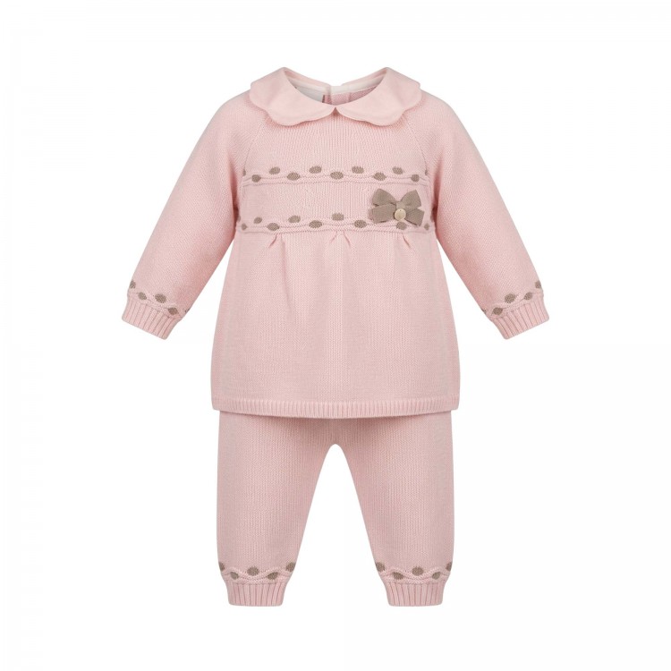 MARLU' Completo rosa e tortora neonata