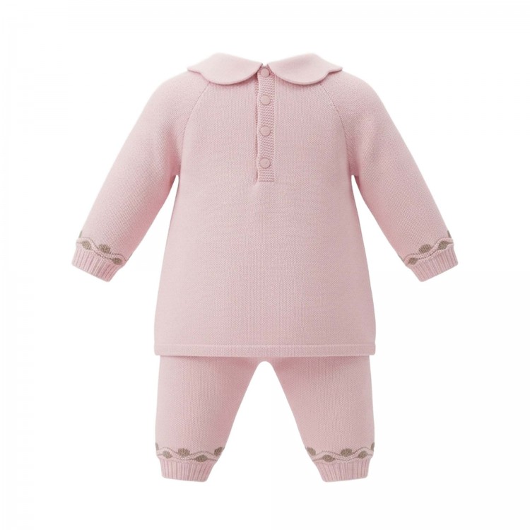 MARLU' Completo rosa e tortora neonata