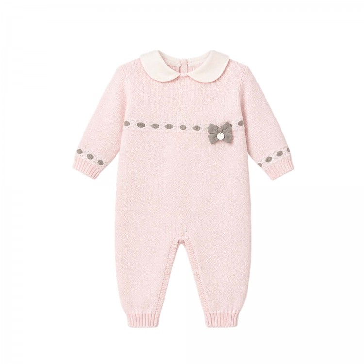 MARLU' Tutina rosa e tortora neonata
