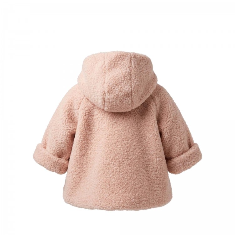 MARLU' Cappotto rosa teddy neonata