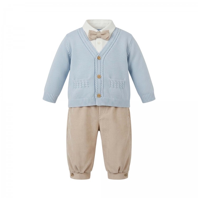 MARLU' Completo 4 pezzi battesimo neonato