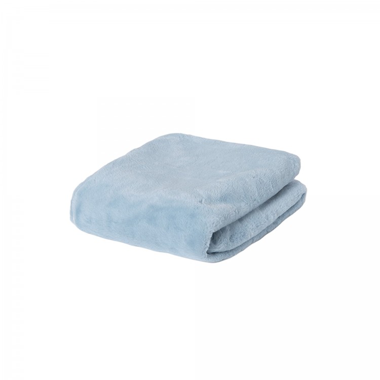 MAYORAL NEWBORN Coperta celeste in pile con pompon neonato
