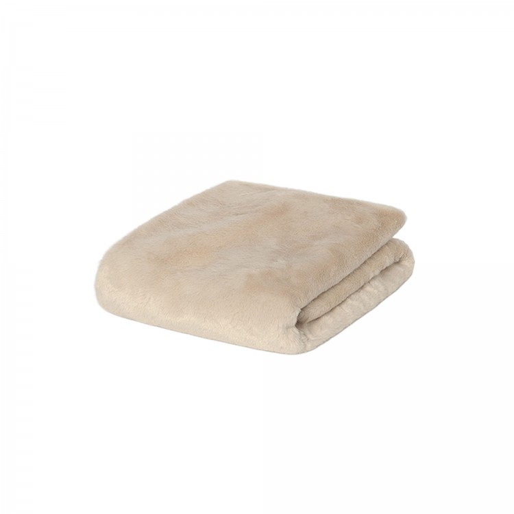 MAYORAL NEWBORN Coperta beige in pile con pompon neonati
