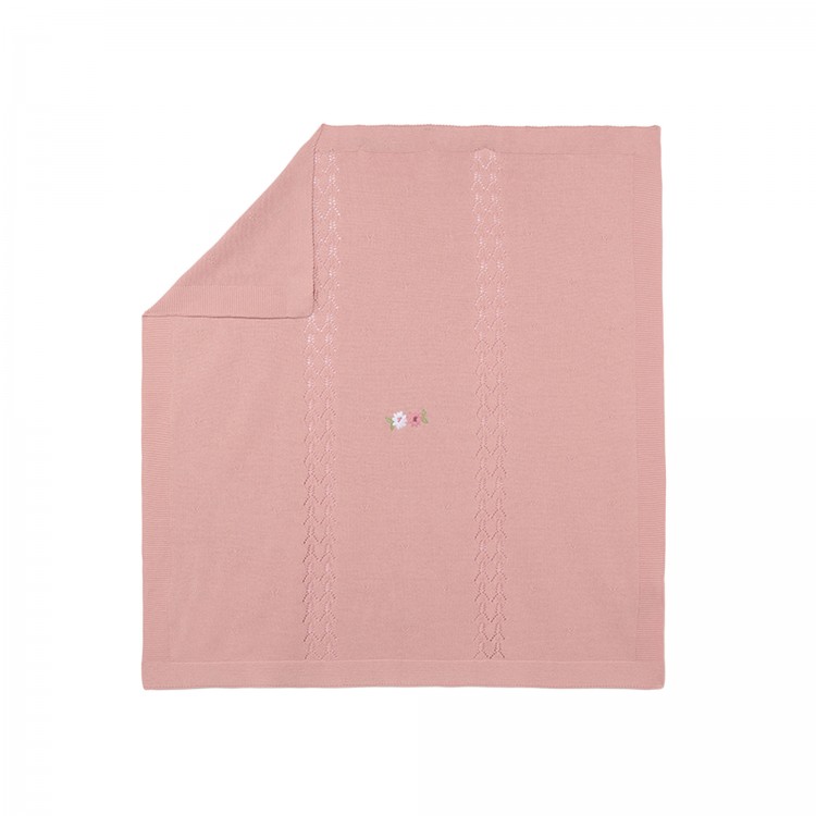 MAYORAL NEWBORN Coperta rosa in cotone neonata