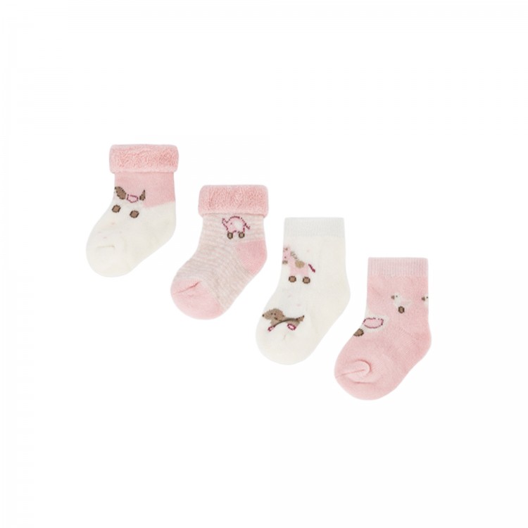 MAYORAL NEWBORN Set 4 calze rosa neonata