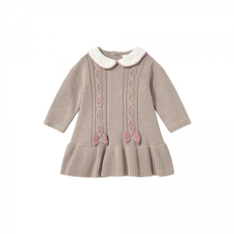 MAYORAL NEWBORN Abitino beige tricot neonata
