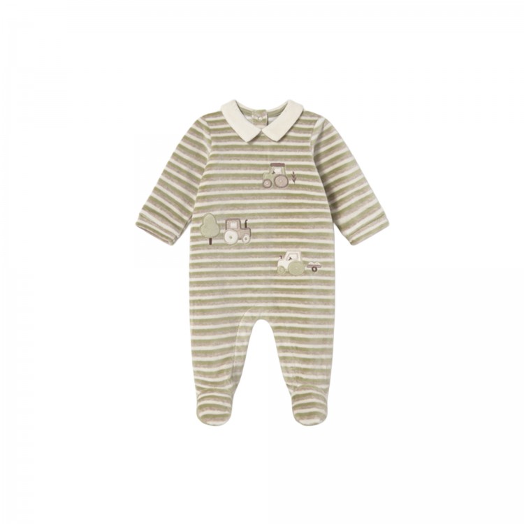 MAYORAL NEWBORN Tutina verde in ciniglia neonato