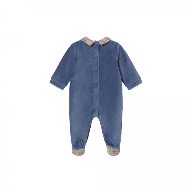 MAYORAL NEWBORN Tutina blu navy in ciniglia neonato
