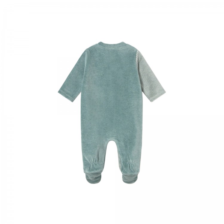MAYORAL NEWBORN Tutina verde in ciniglia neonato