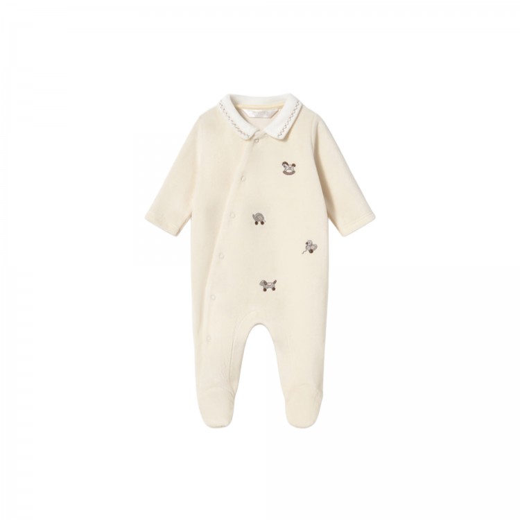 MAYORAL NEWBORN Tutina panna in ciniglia neonato