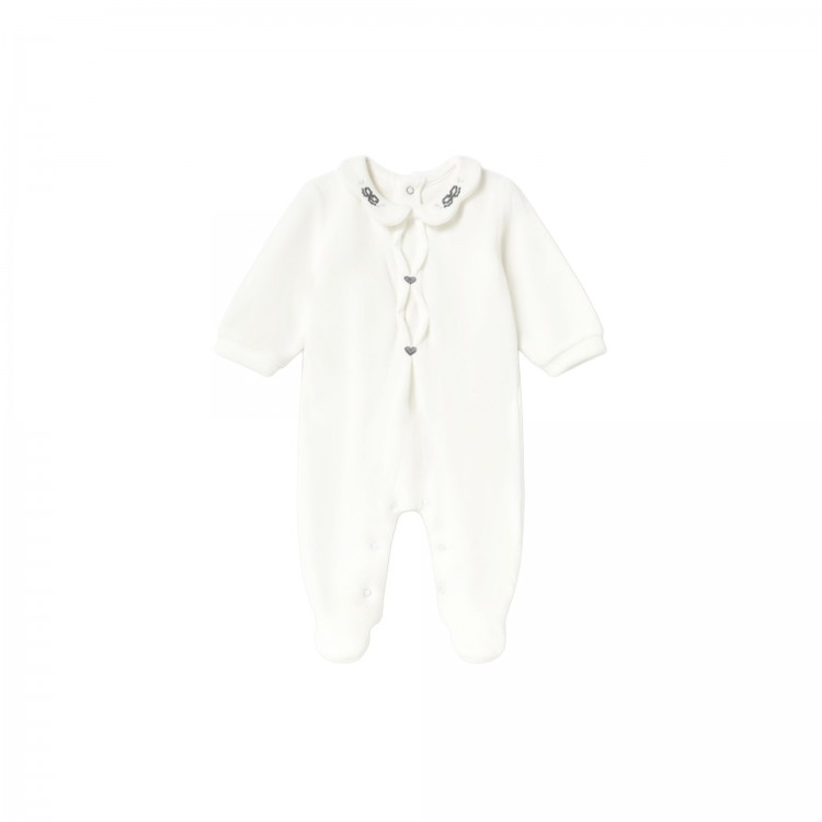 MAYORAL NEWBORN Tutina bianca con ricami neonata