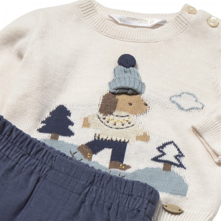 MAYORAL NEWBORN Completo maglione e pantalone neonato