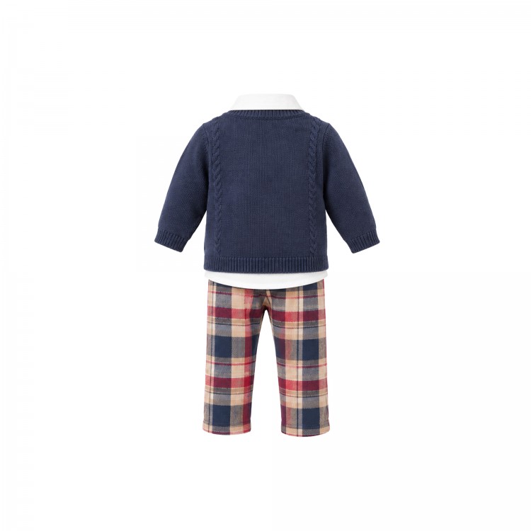 MAYORAL NEWBORN Completo blu navy tre pezzi neonato