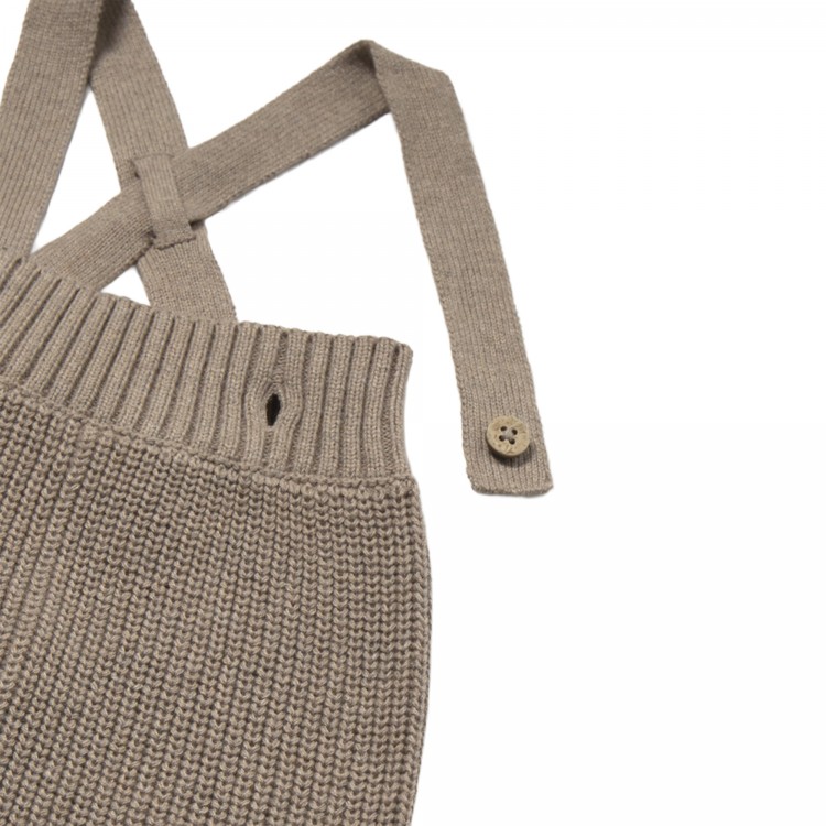 MAYORAL NEWBORN Salopette marrone tricot neonato