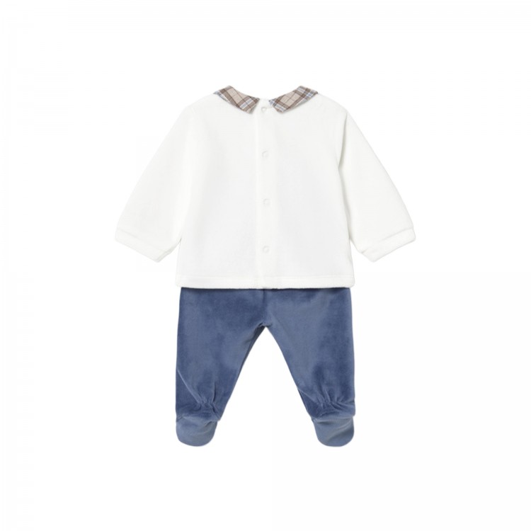 MAYORAL NEWBORN Completo blu ghettina e maglia neonato