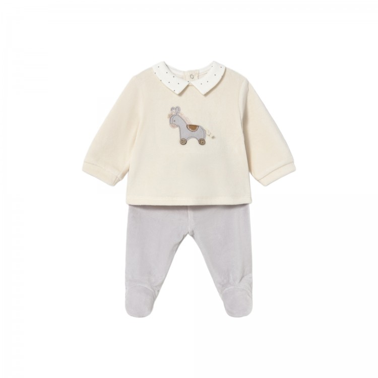 MAYORAL NEWBORN Completo grigio ghettina e maglia neonato