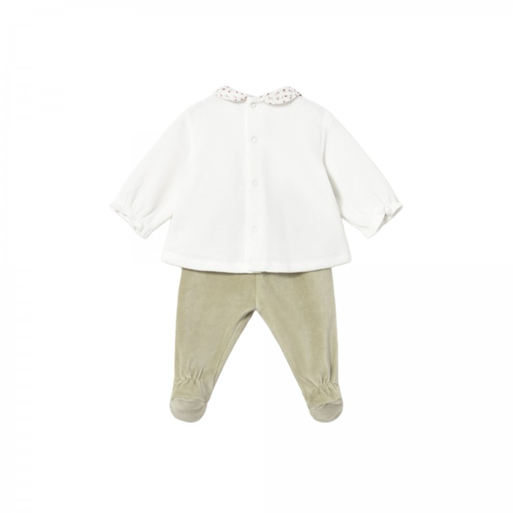 MAYORAL NEWBORN Completo salvia ghettina e maglia neonato