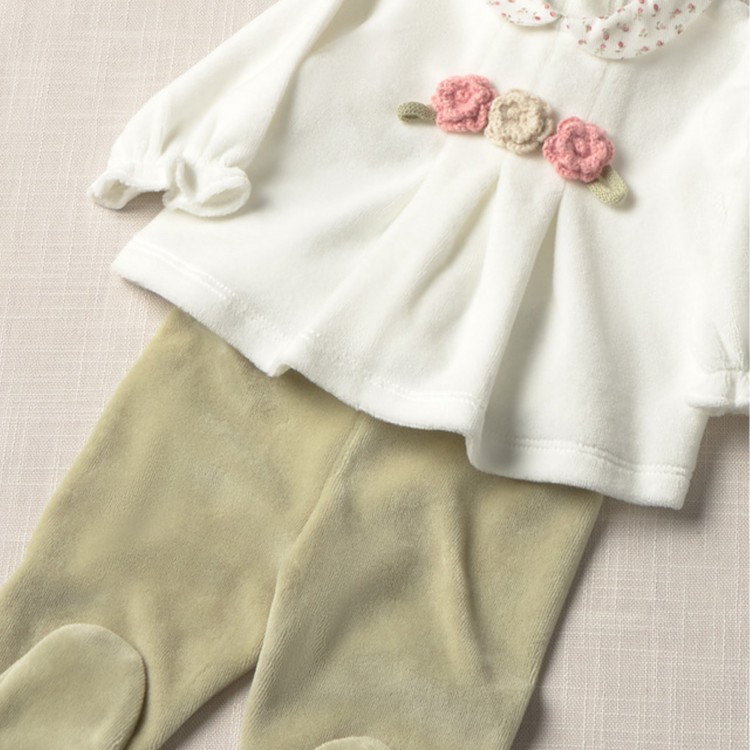 MAYORAL NEWBORN Completo salvia ghettina e maglia neonato