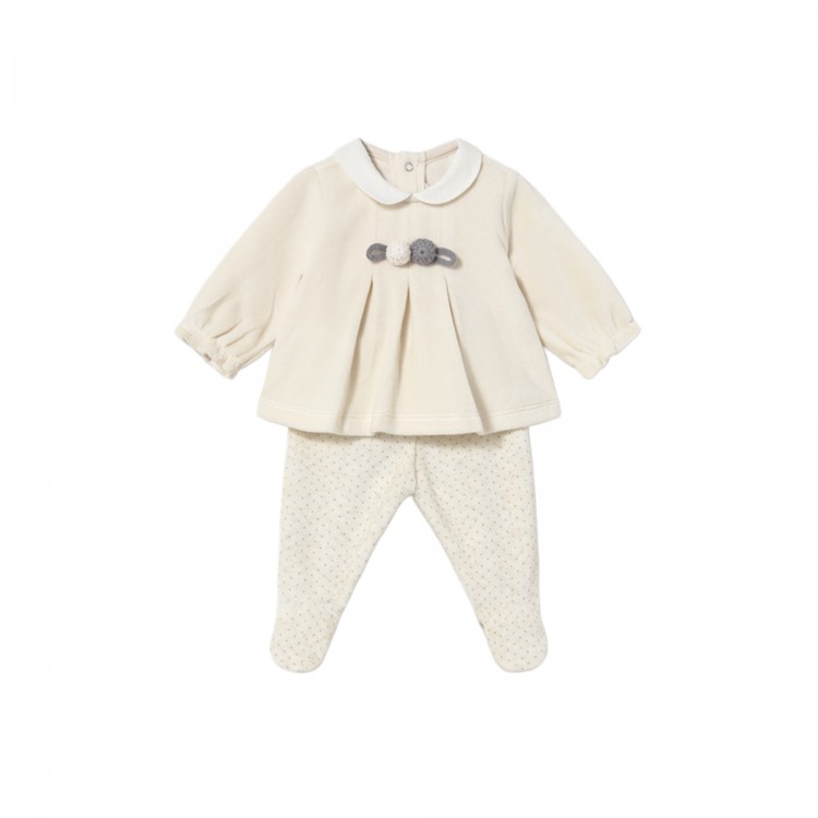 MAYORAL NEWBORN Completo panna ghettina e maglia neonato