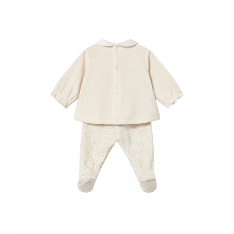 MAYORAL NEWBORN Completo panna ghettina e maglia neonato
