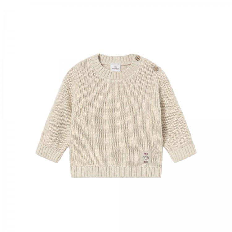 MAYORAL NEWBORN Maglione panna in cotone neonato