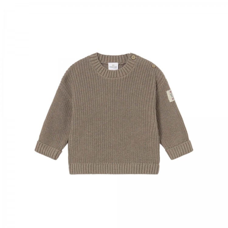 MAYORAL NEWBORN Maglione marrone in cotone neonato