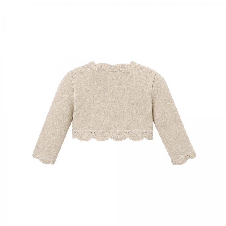 MAYORAL NEWBORN Giacchina beige in cotone neonata